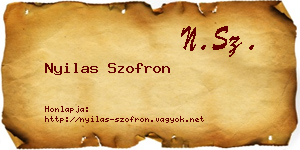 Nyilas Szofron névjegykártya